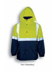 Hi Vis Fleece Lined Jacket, With Tape